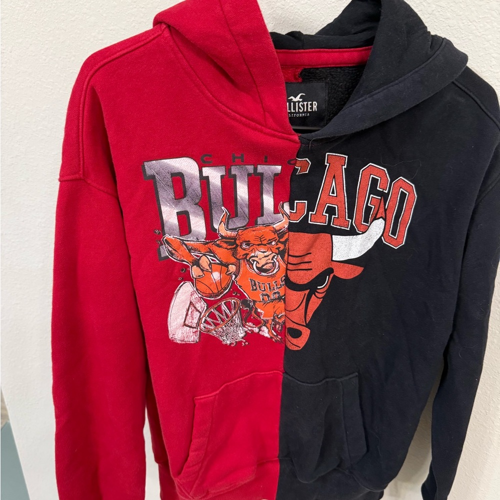 Hollister Red and Black Hoodie